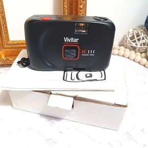 Vivitar Focus free 35mm black film camera. In box, never been used